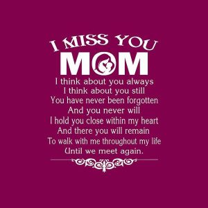 I Miss You Messages For Mom After Death